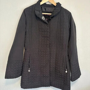 Betsey Johnson Quilted Bell Sleeve Coat Size Small Lightweight Puffer